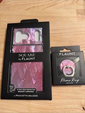 Pink Iridescent Phone Case & Ring for iPhone 6.9" Pro Max (2025)